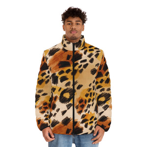 Tiger Skin Pattern Puffer Jacket