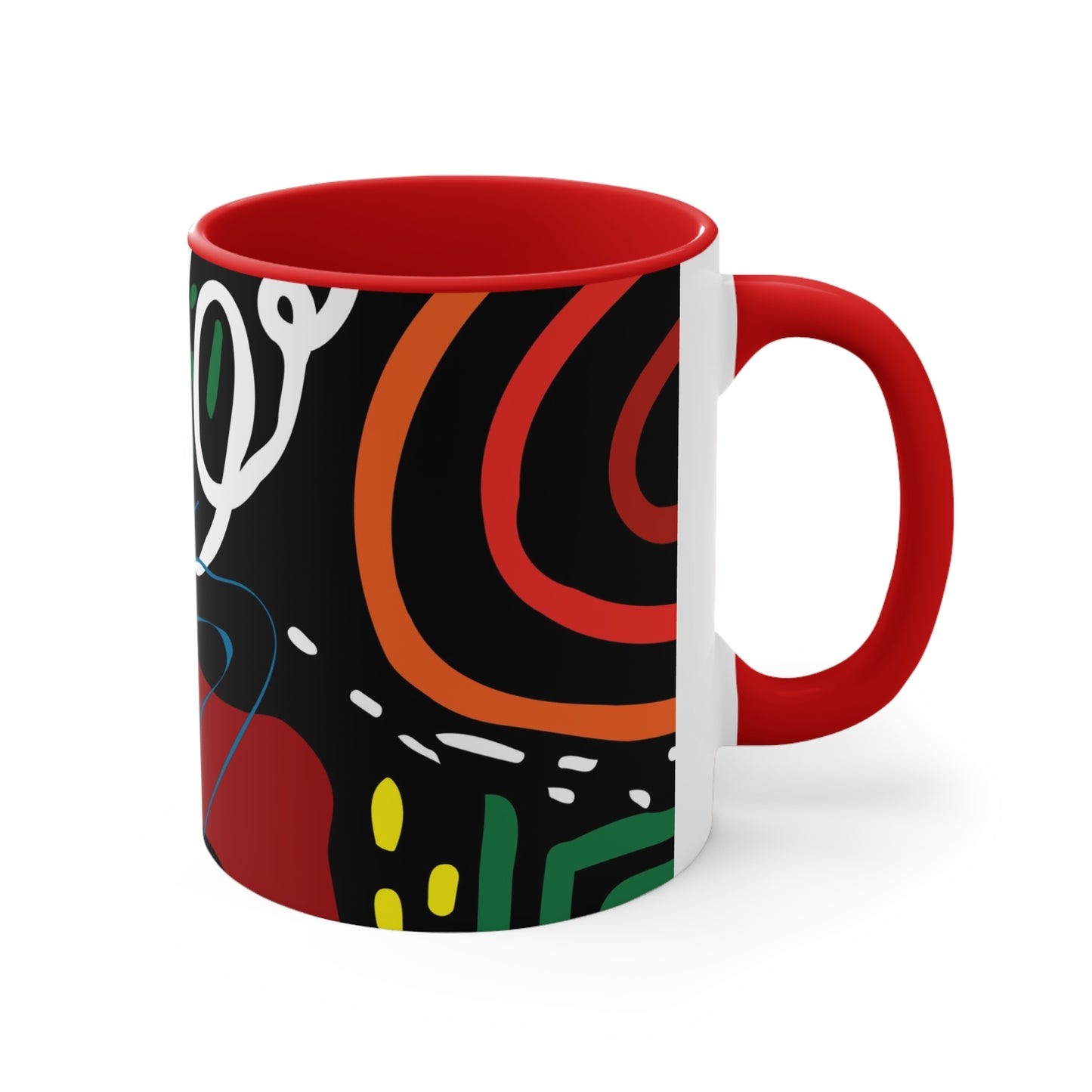 African Ethnic Graphic Art Accent Coffee Mug, 11oz