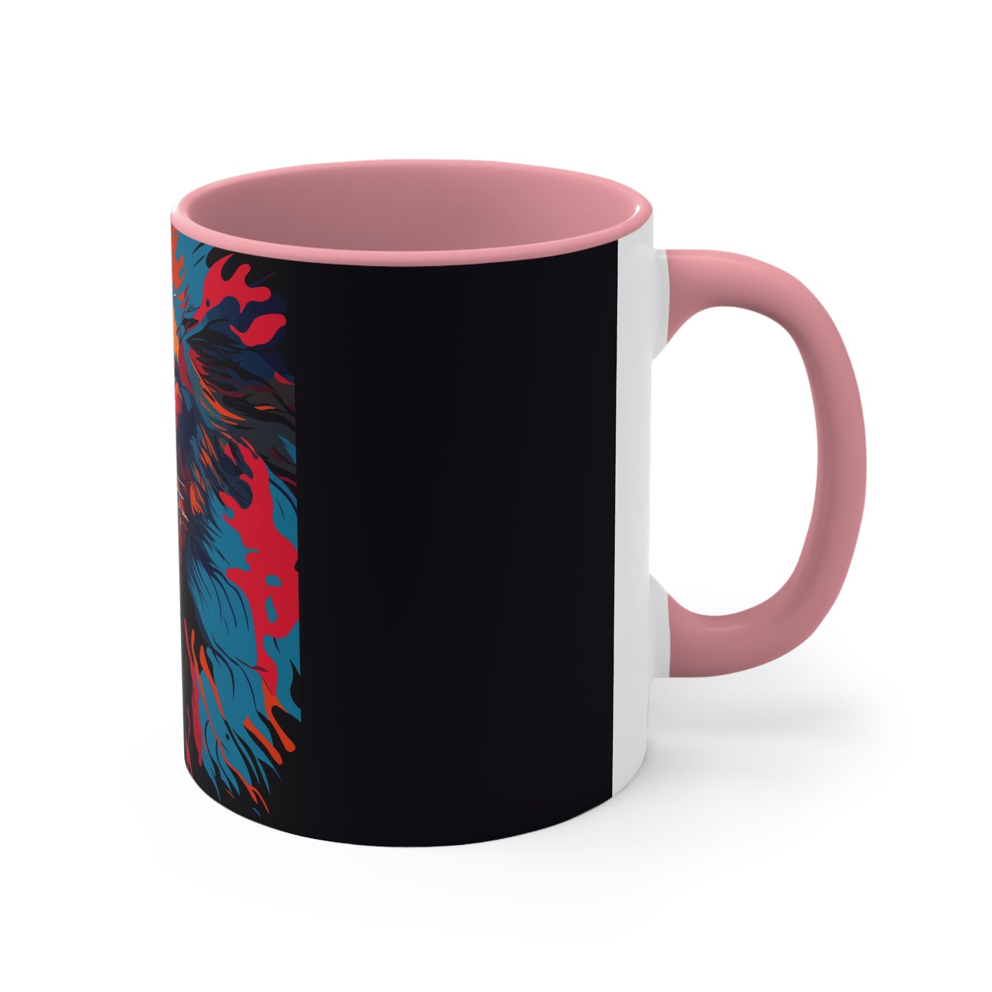 Colorinfused lion Art Accent Coffee Mug, 11oz