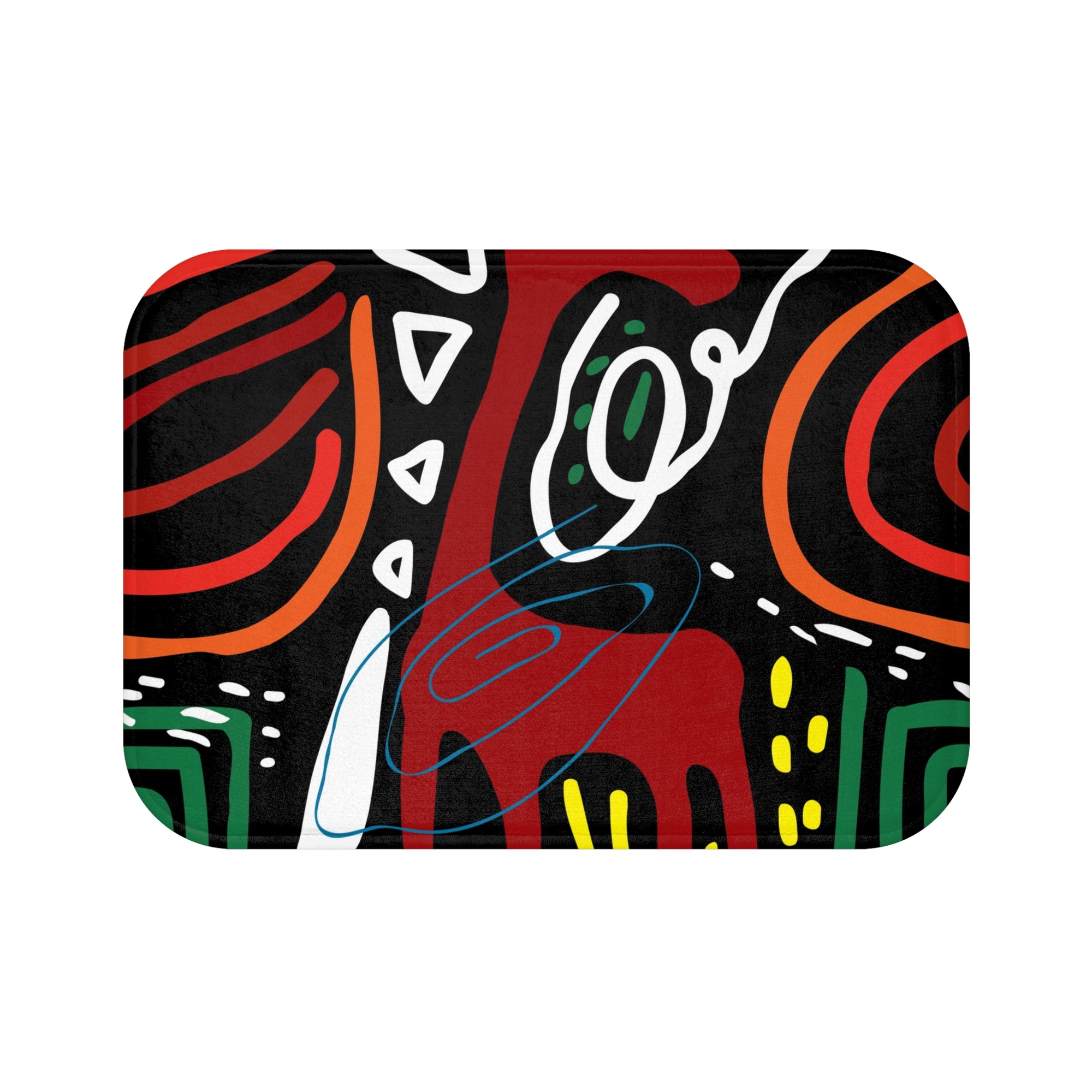 African Ethnic Graphic Art Bath Mat