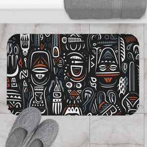 African Ivorian Ethnic Pattern Bath Mat