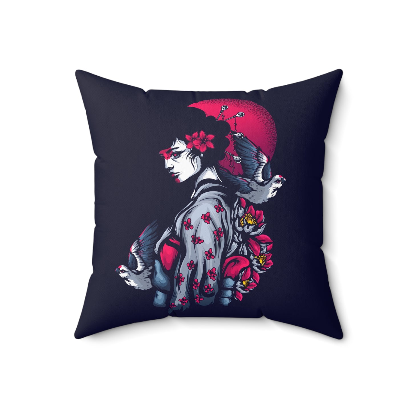 Story of A Geisha Aesthetic Spun Polyester Square Pillow