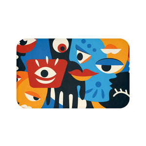 Abstracted Faces Art Bath Mat