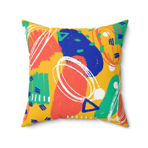 Abstractonism Color Fusin Spun Polyester Square Pillow