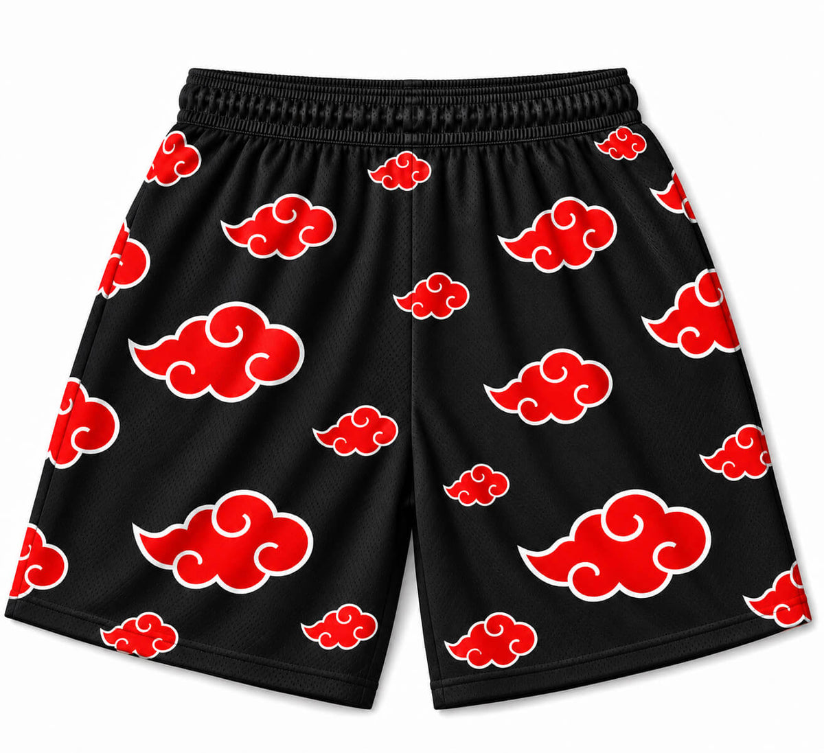 Akatsuki Clouds Pattern Naruto Mesh Shorts