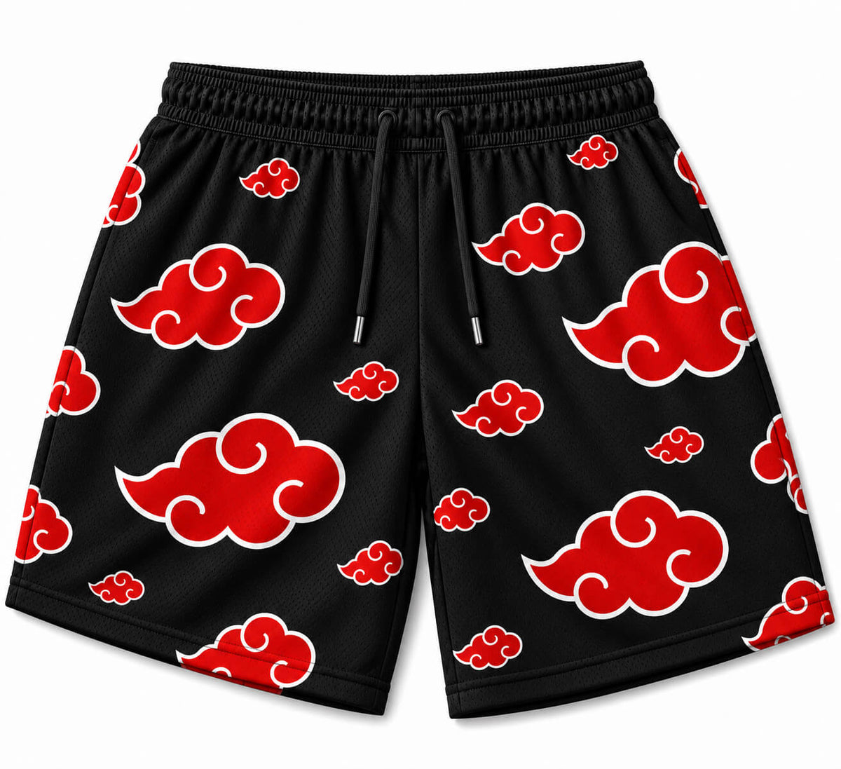 Akatsuki Clouds Pattern Naruto Mesh Shorts