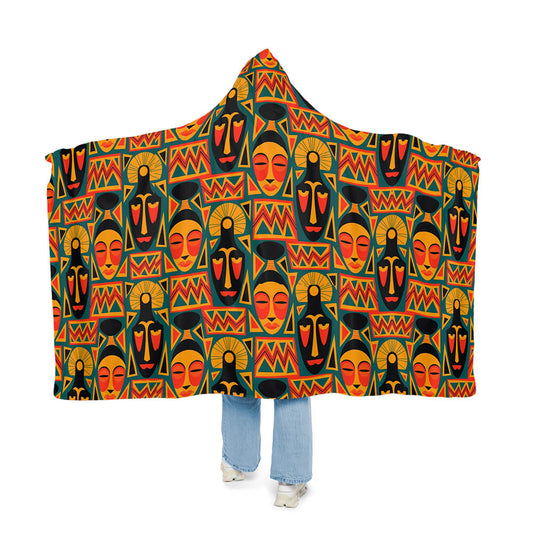 Afro Tribal Art Pattern Snuggle Blanket