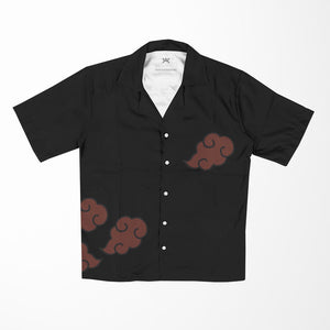 Naruto Akatsuki Clouds Pattern All Over Brushed Hawaiian Shirt