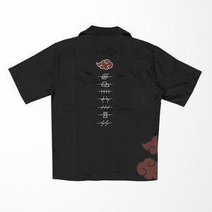 Naruto Akatsuki Clouds Pattern All Over Brushed Hawaiian Shirt