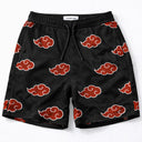Akatsuki Clouds Pattern Naruto Mesh Shorts