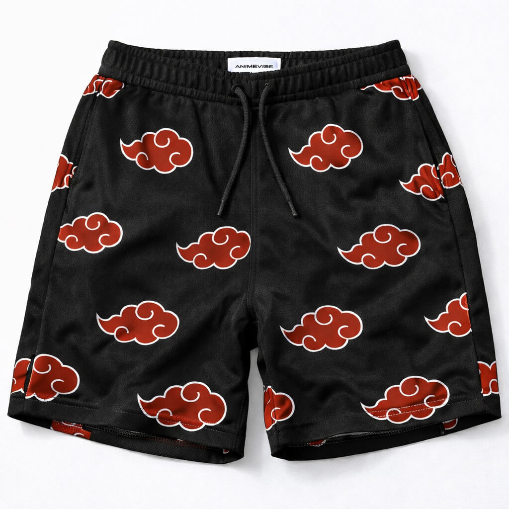 Akatsuki Wolkenmuster Naruto Mesh Shorts