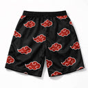 Akatsuki Clouds Pattern Naruto Mesh Shorts