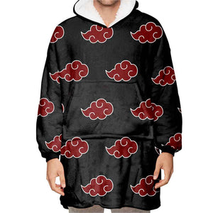 Naruto Akatsuki Cosplay Look Oodie Blanket Hoodie