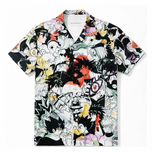 All Anime Otaku Button-Up-Hemd