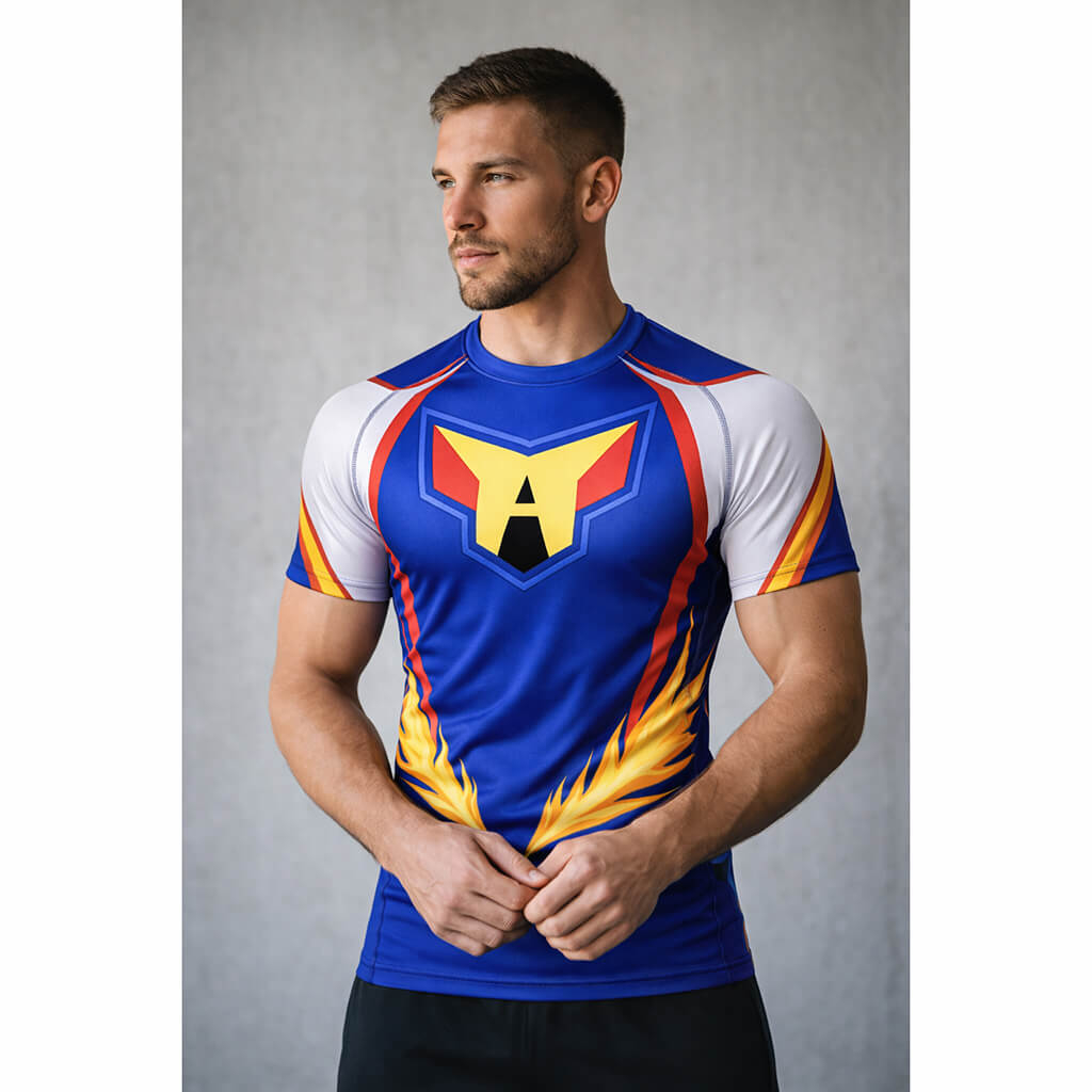 All Might My Hero Academia Rash Guard Compression Shirt
