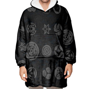 All Uchiha Eyes Naruto Oodie Blanket Hoodie