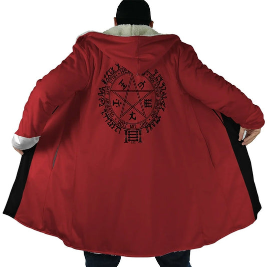 Hellsing Alucard pentagram Hooded Cloak Coat
