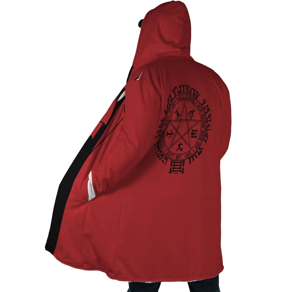 Hellsing Alucard pentagram Hooded Cloak Coat