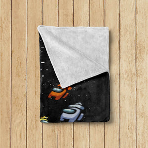 Gaming Spaceship Blend Plush Fleece Blanket