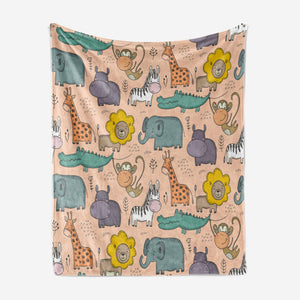 Animal Zoo Cute Doodles Blanket