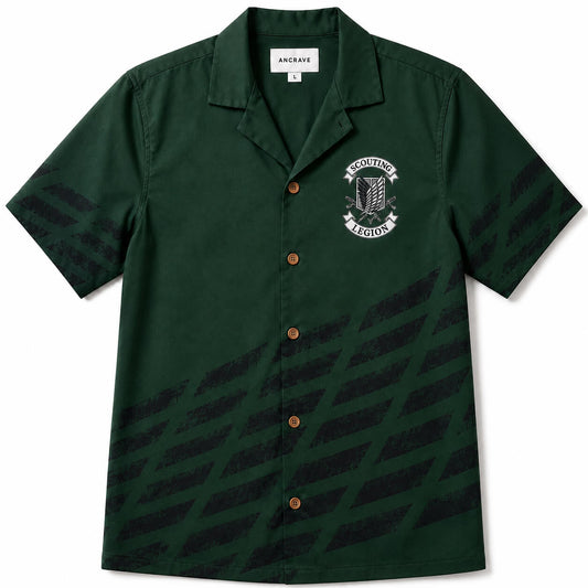 Attack on Titan Scouting Legion Button Up Shirt