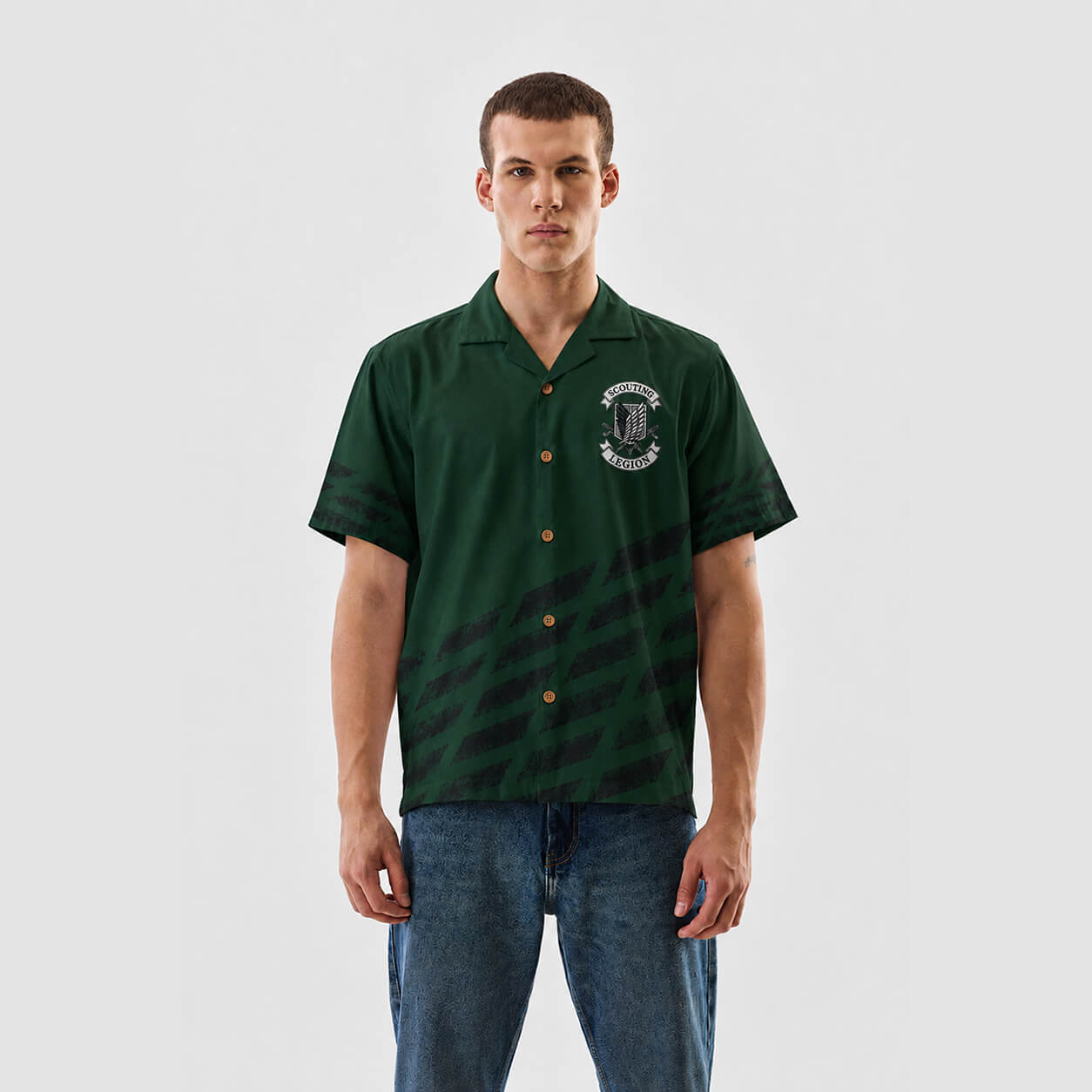 Attack on Titan Scouting Legion Button Up Shirt