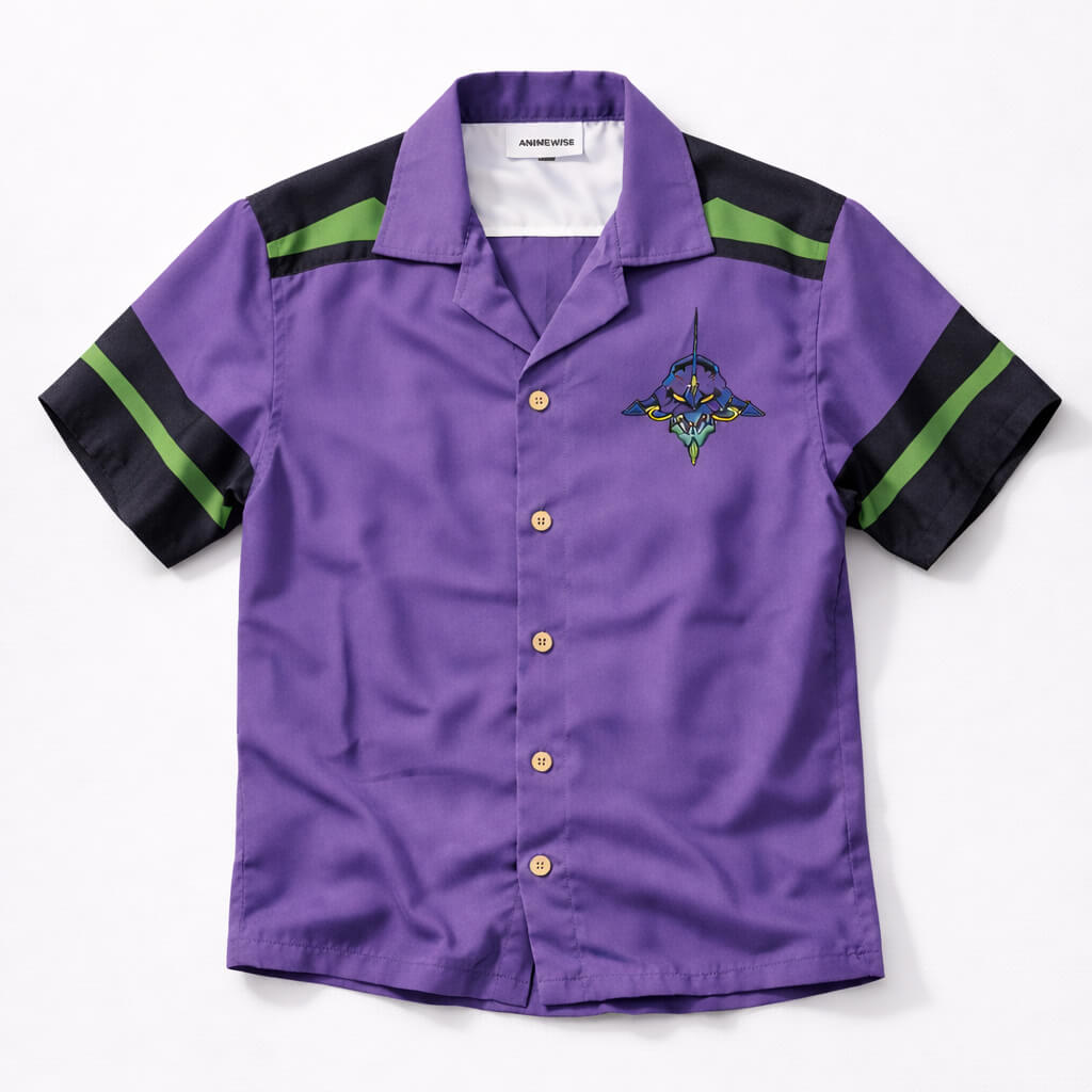 Rei Ayanami Neon Genesis Evengelion Button Up Shirt