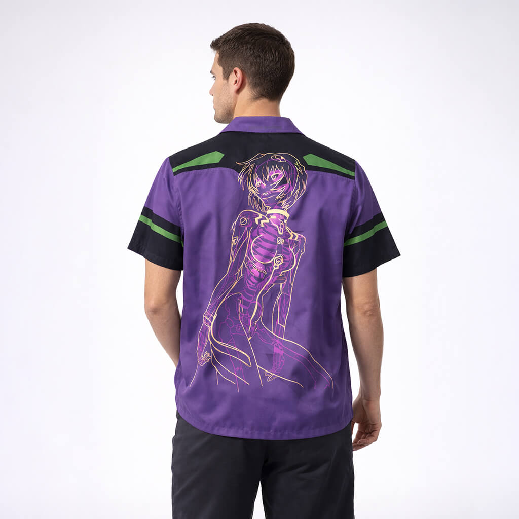 Rei Ayanami Neon Genesis Evengelion Button Up Shirt