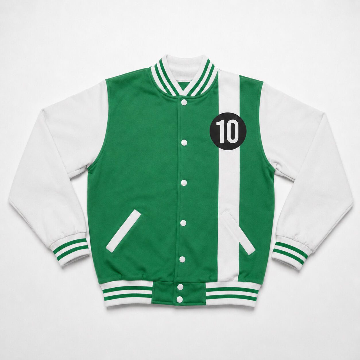 Ben Classic Green Varsity Baseball Jacket