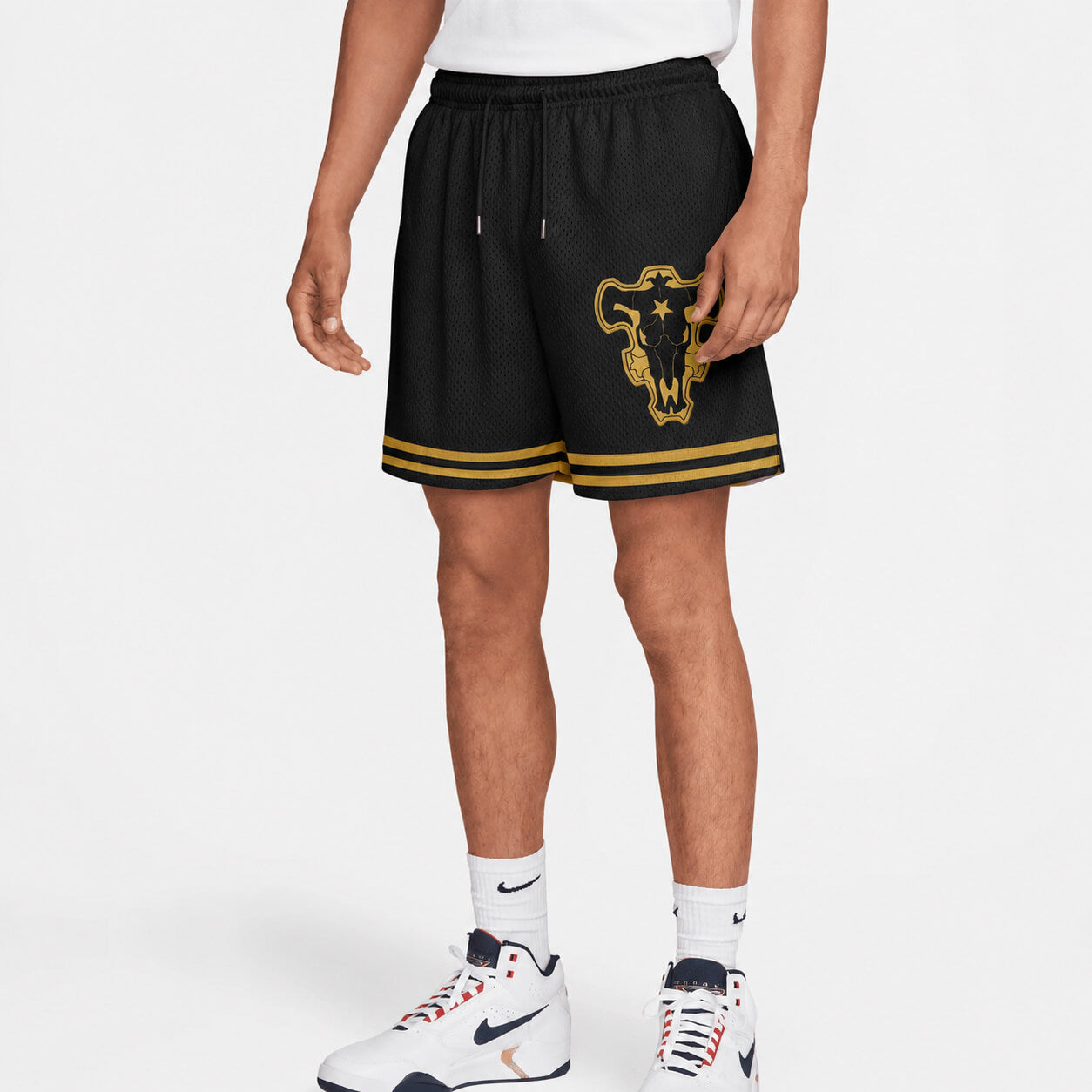 Black Clover Mesh shorts - Black Bull