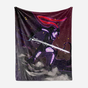 Blood-Red Night Commander Igris Solo Leveling Throw Blanket