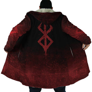 Guts Sacrifice Emblem Berserk Hooded Cloak Coat