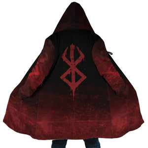 Guts Sacrifice Emblem Berserk Hooded Cloak Coat