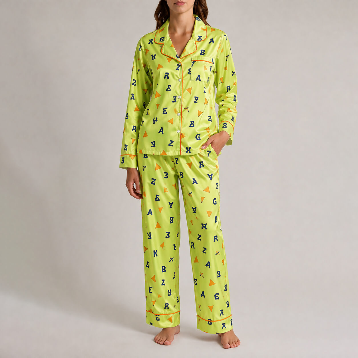 Master Roshi Kame Style Women's Satin Pajama Set