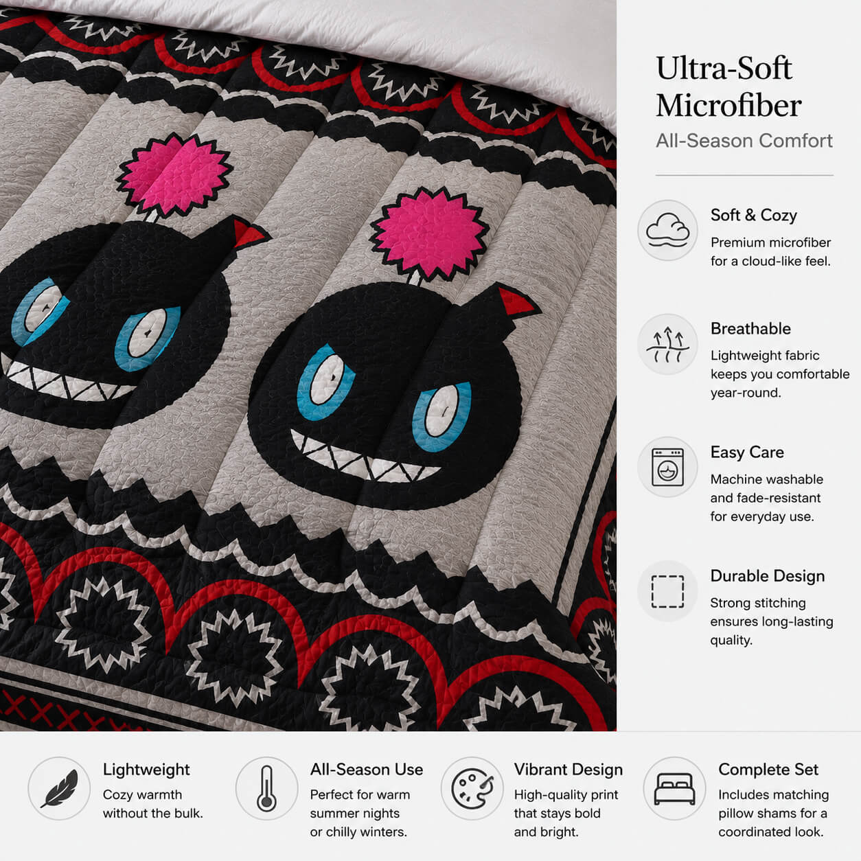 Dark Chao Sonic Comforter Bedding