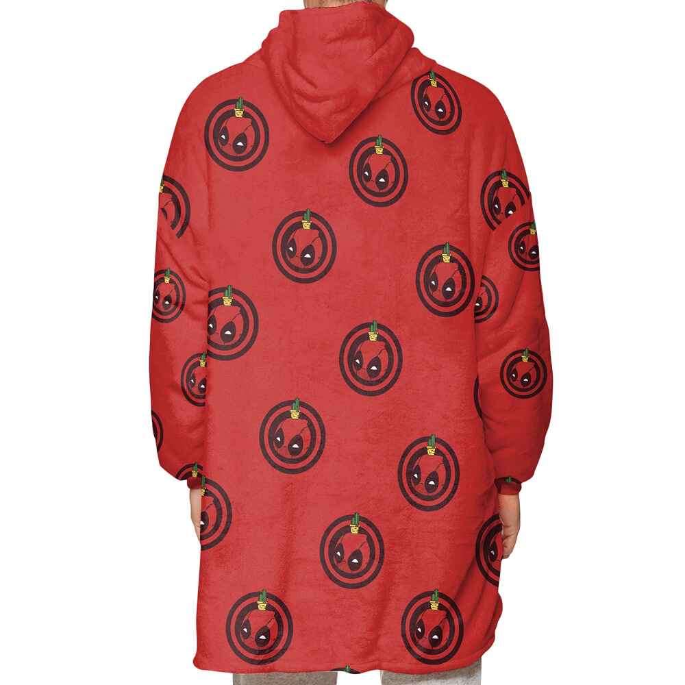 Deadpool Comic Pattern Oodie Blanket Hoodie