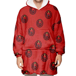 Deadpool Comic Pattern Oodie Blanket Hoodie