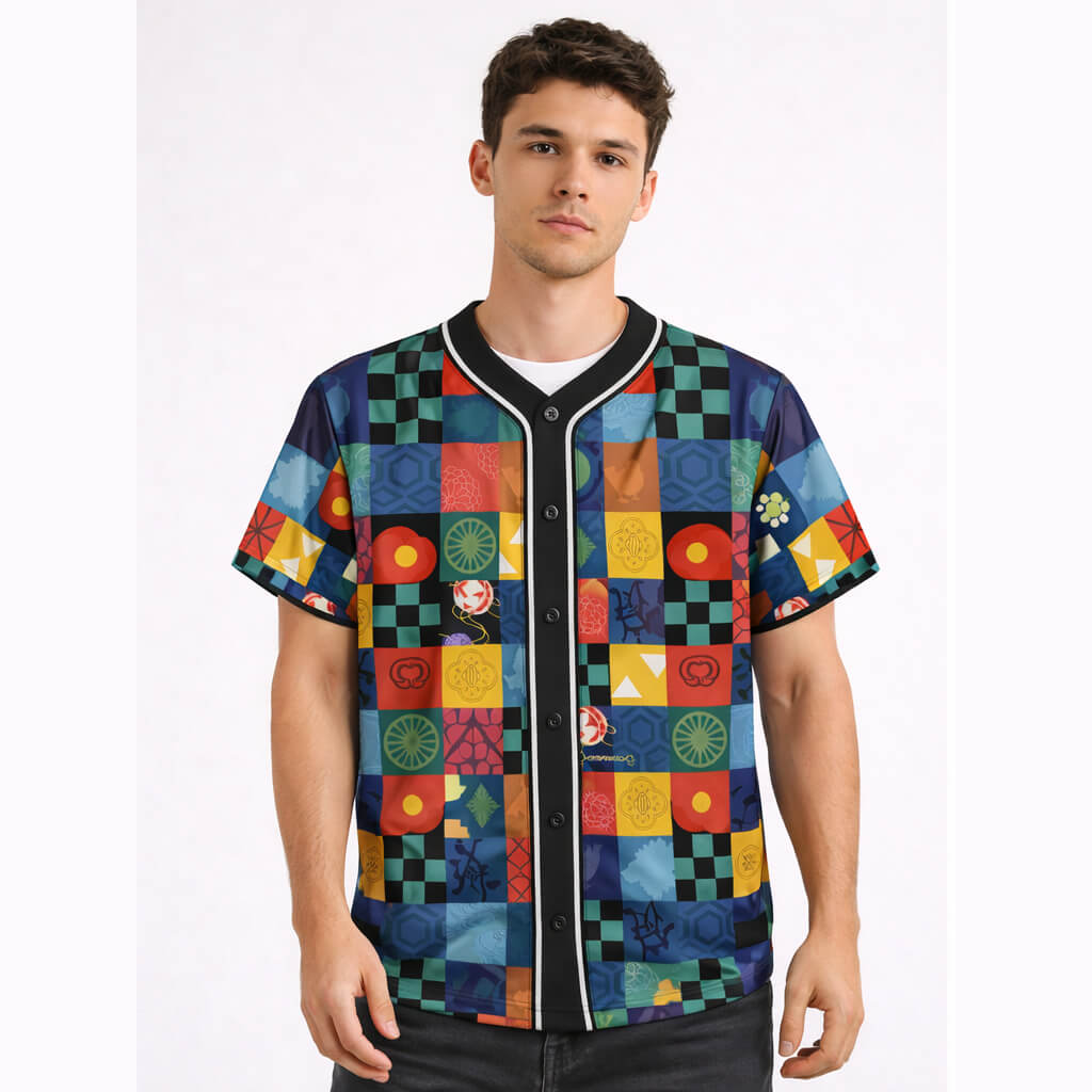 Demon Slayer Patches Baseball Jersey