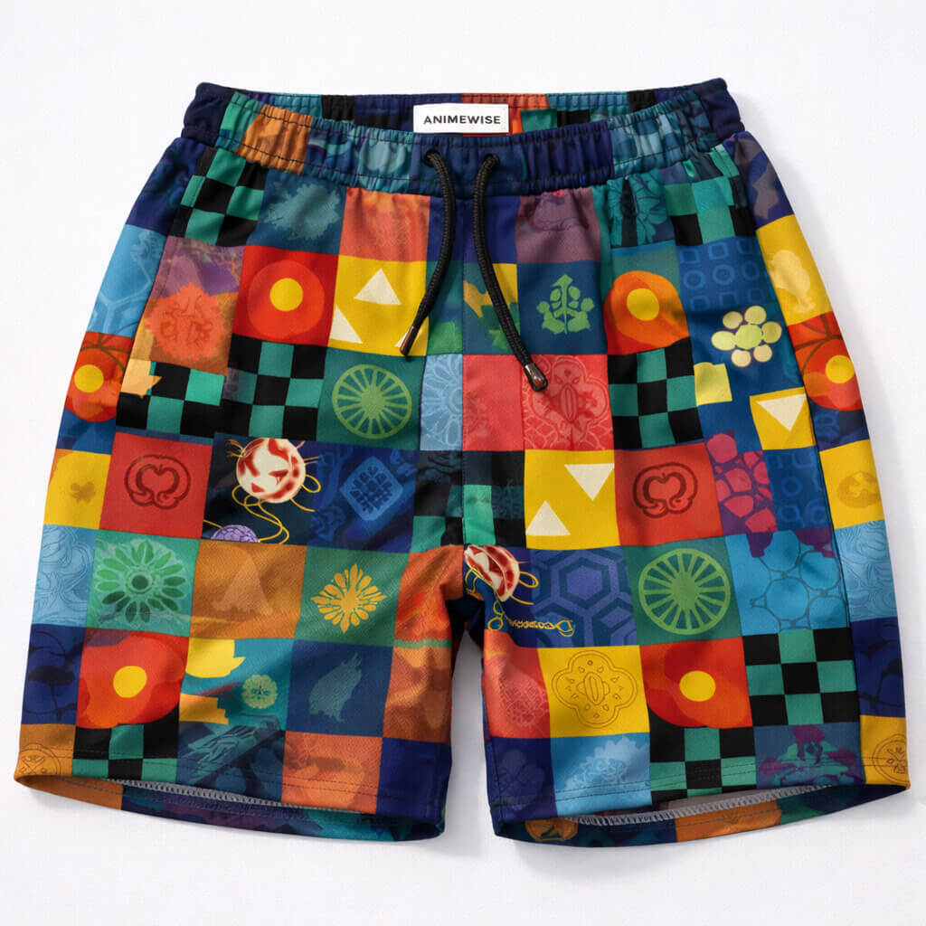 Demon Slayer Aufnäher Mesh Shorts