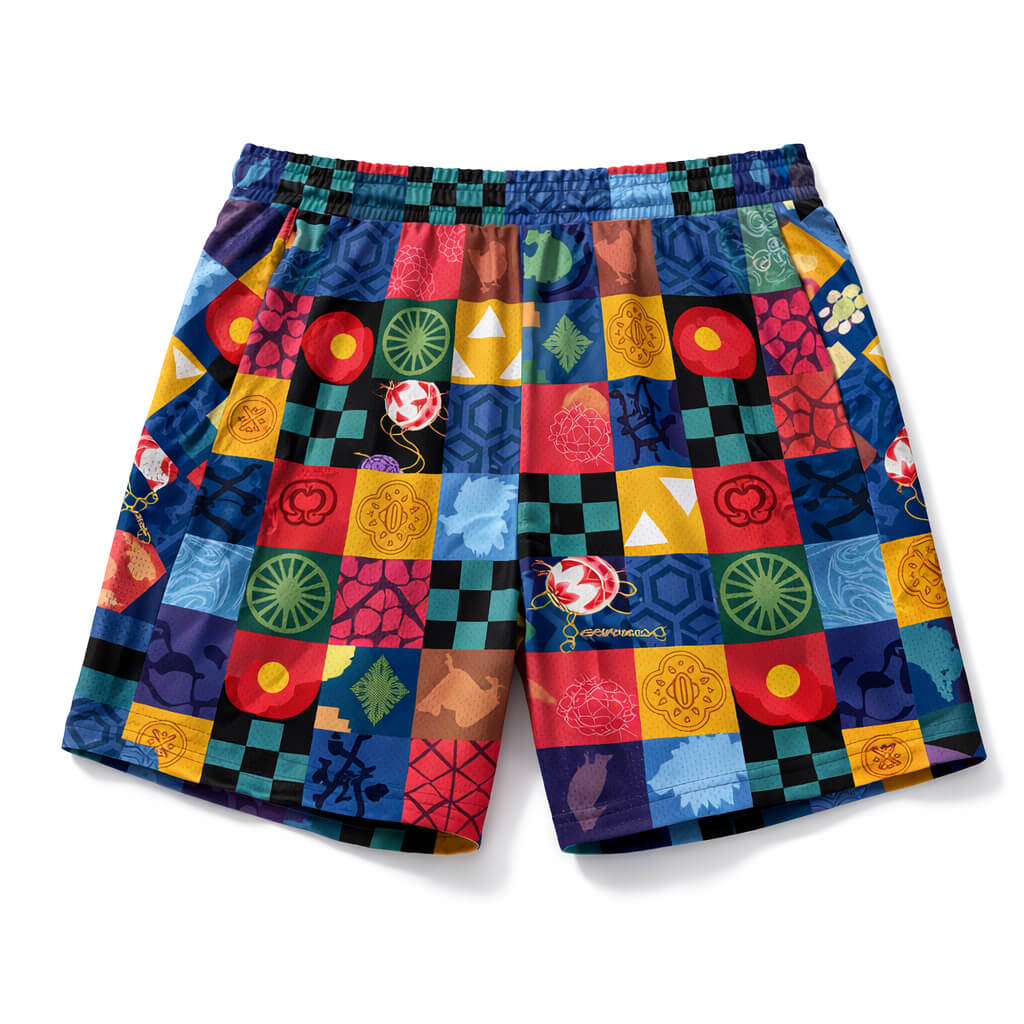 Demon Slayer Aufnäher Mesh Shorts