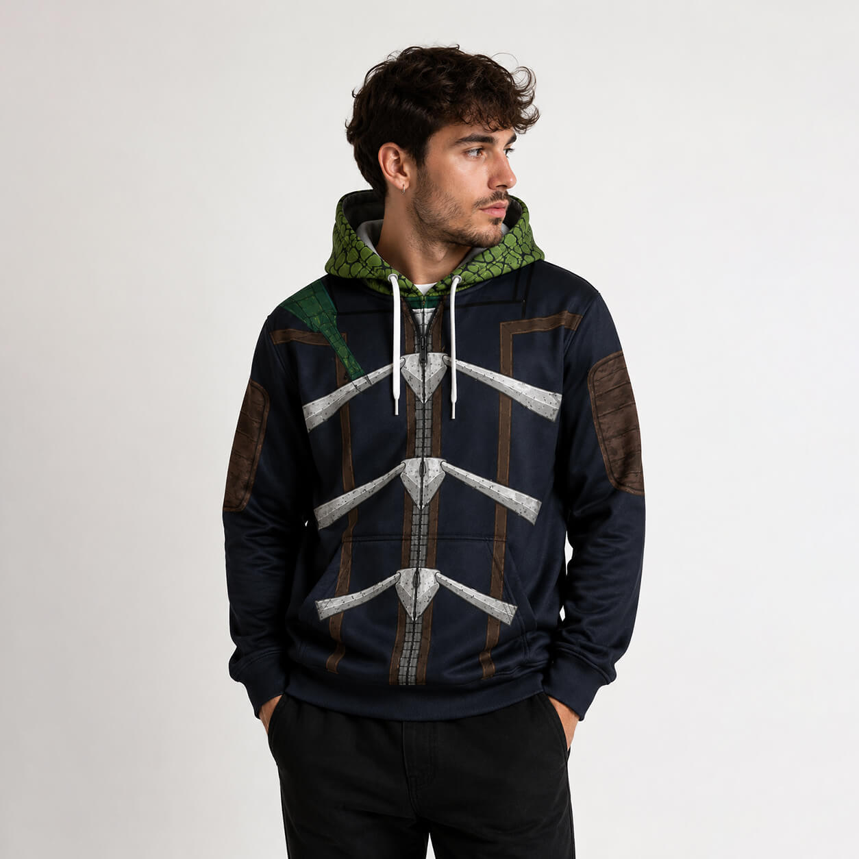 Dorohedoro Caiman Kapuzenpullover mit Reißverschluss