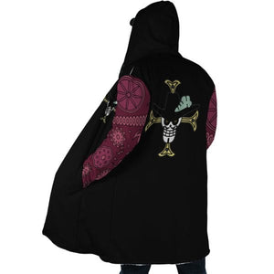 Dracule Mihawk Jolly Roger One Piece Hooded Cloak Coat