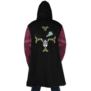 Dracule Mihawk Jolly Roger One Piece Hooded Cloak Coat