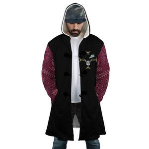 Dracule Mihawk Jolly Roger One Piece Hooded Cloak Coat