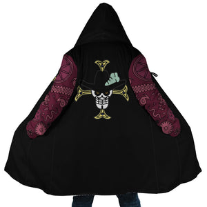 Dracule Mihawk Jolly Roger One Piece Hooded Cloak Coat