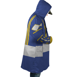 Ninjetti Mighty Morphin Blue Power Ranger Hooded Cloak Coat