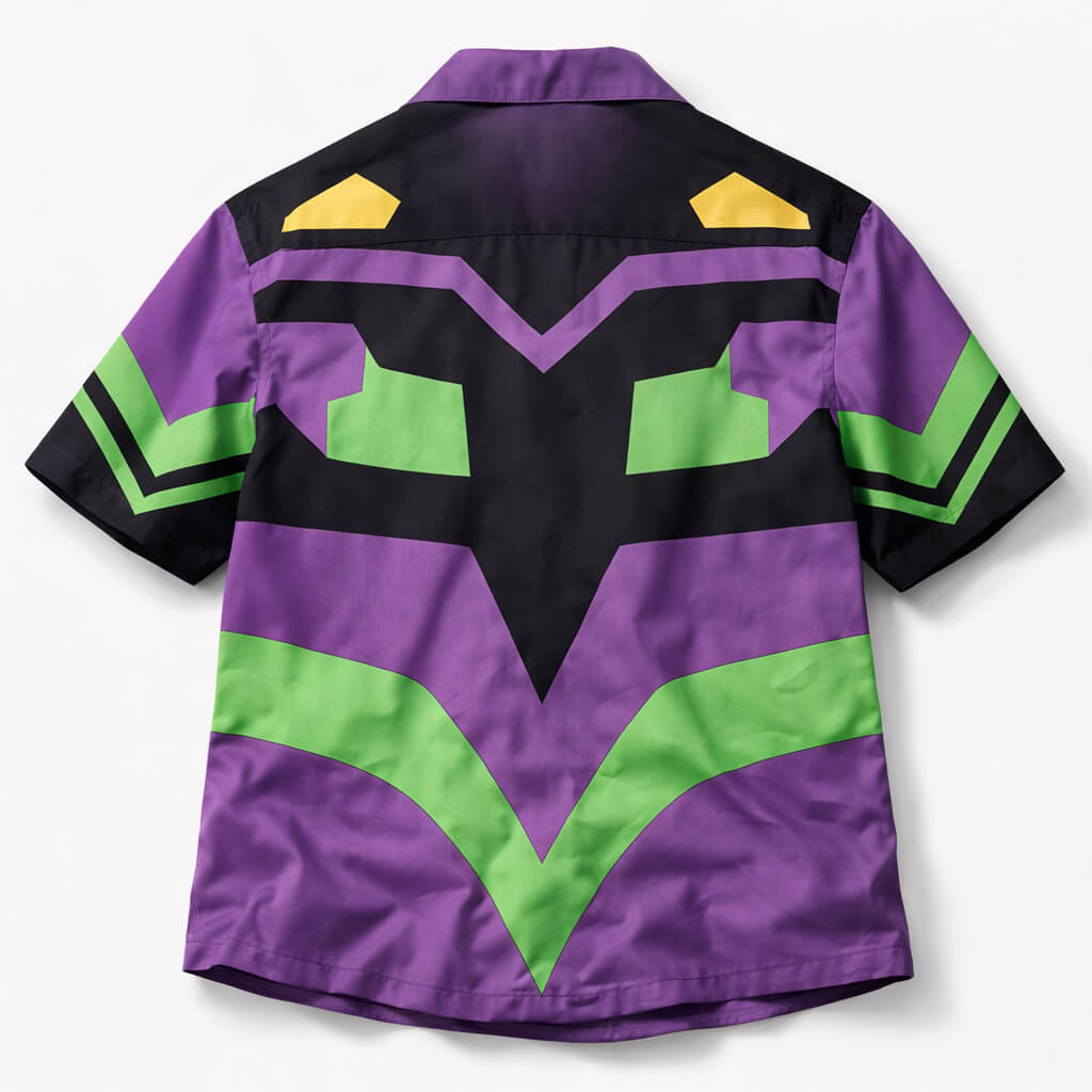 Eva-01 Neon Genesis Evengelion Button Up Shirt