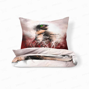 Eren Attack Titan Transformation Blood Brushed Comforter Set