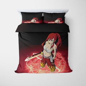 Erza scarlet Clear Heart Fairy Tail Comforter Set