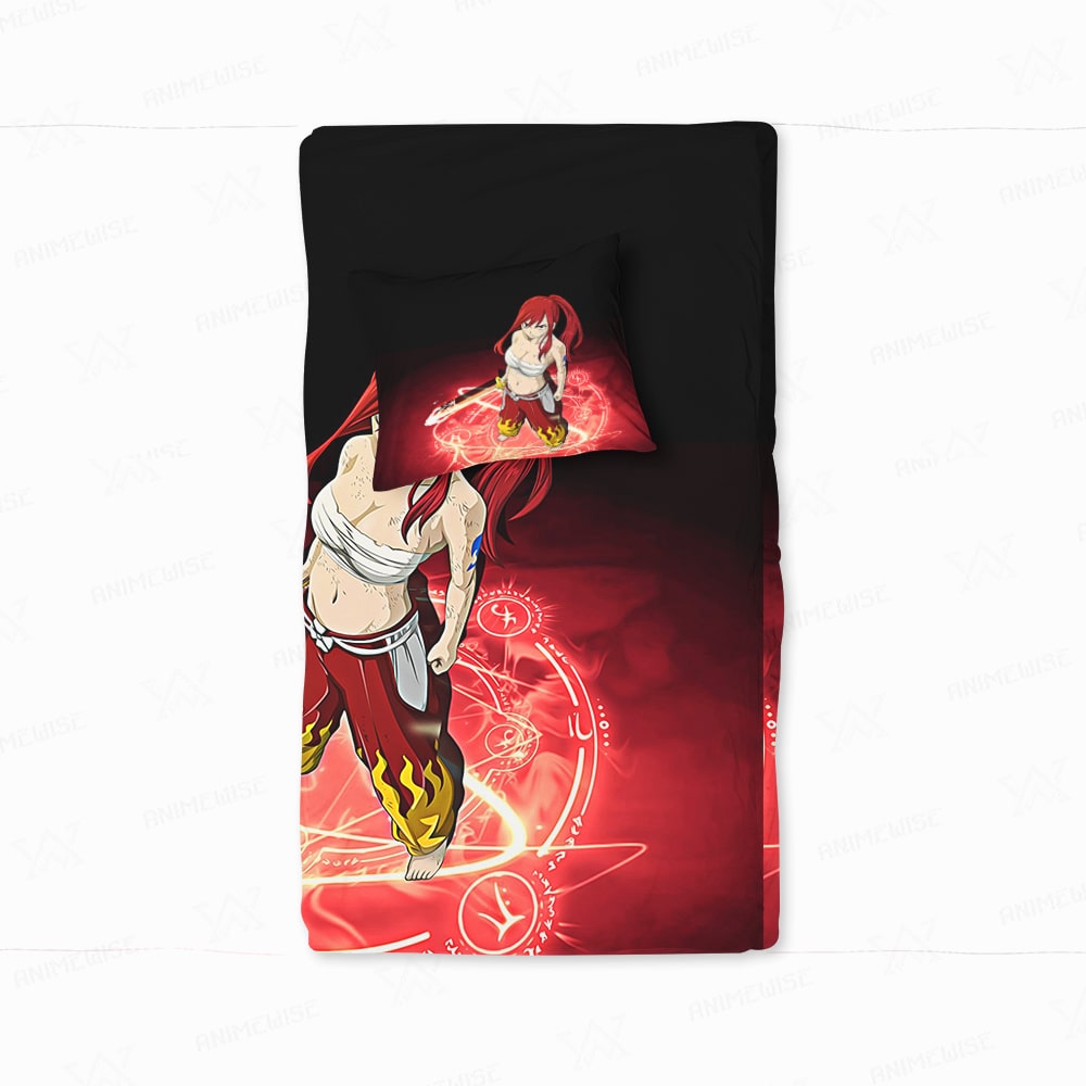 Erza scarlet Clear Heart Fairy Tail Duvet Cover Bedding